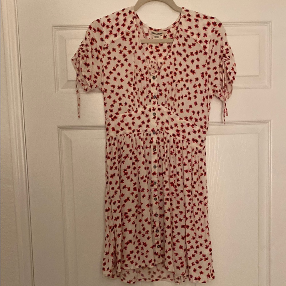 Billabong Floral Red and White Dress